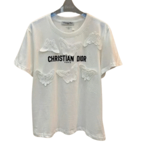 DIOR Ecru Cotton Jersey T-Shirt