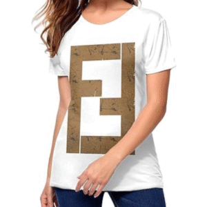 FENDI Embroidered Logo Cotton T-Shirt