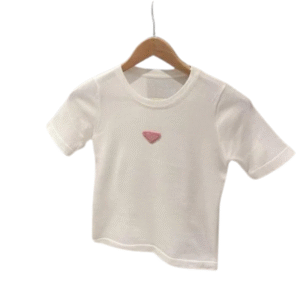 PRADA Heart-Embroidered Cotton T-Shirt
