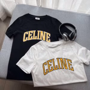 Celine Loose Fit Cotton Jersey T-Shirt