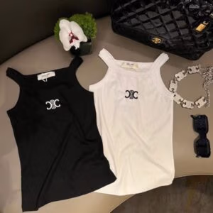 CHANEL Style Knitted Cropped Tank Tee