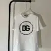 DOLCE & GABBANA Embroidered Logo Interlock Cotton T-Shirt