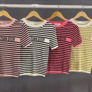 Dioriviera Cropped Short-Sleeve Knit Sweater