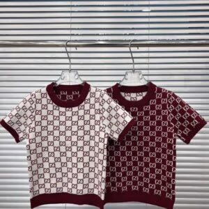 GUCCI Striped Round Neck T-Shirt