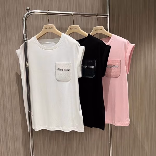 MIU MIU x Palm Angels Tape Pocket T-Shirt MIU MIU x Palm Angels Tape Pocket T-Shirt