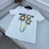 Miu Miu Cotton-Blend Half-Sleeve T-Shirt