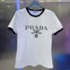 PRADA Logo-Print Cropped T-Shirt