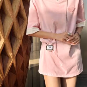 PRADA Linen Short Sleeve Dress