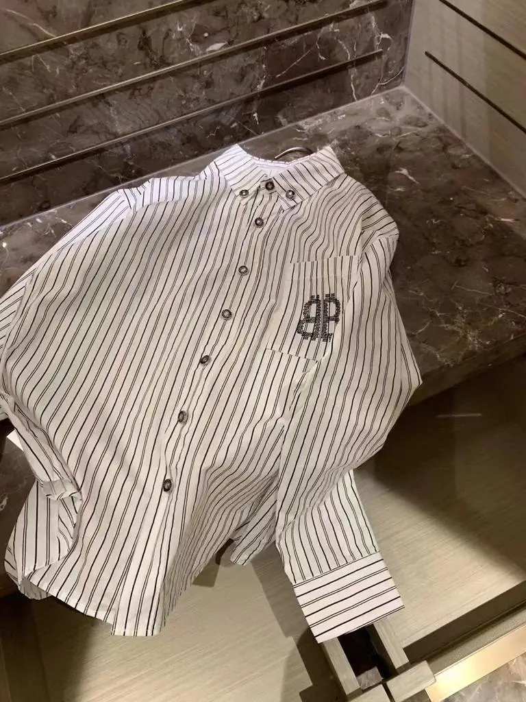 BALENCIAGA Vertical Striped Tailored Shirt BALENCIAGA Vertical Striped Tailored Shirt