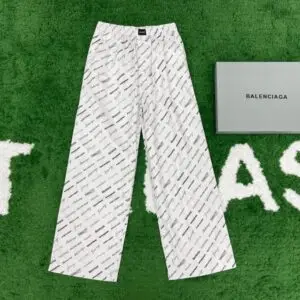 Balenciaga Logo-Print Straight-Fit Trousers