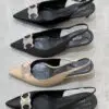 CELINE Alma Triomphe Slingback Heel