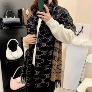 CELINE Signature Print Silk Scarf