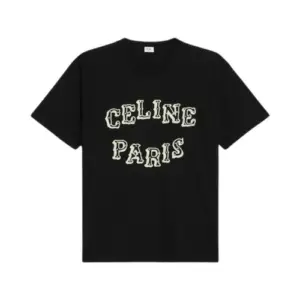 CELINE LOOSE EMBROIDERED T-SHIRT