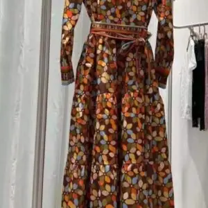 CHANEL Digital Printed Silk Gown