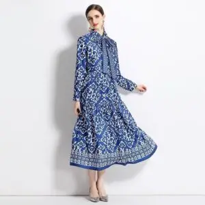 CHANEL Style Floral Maxi Dress