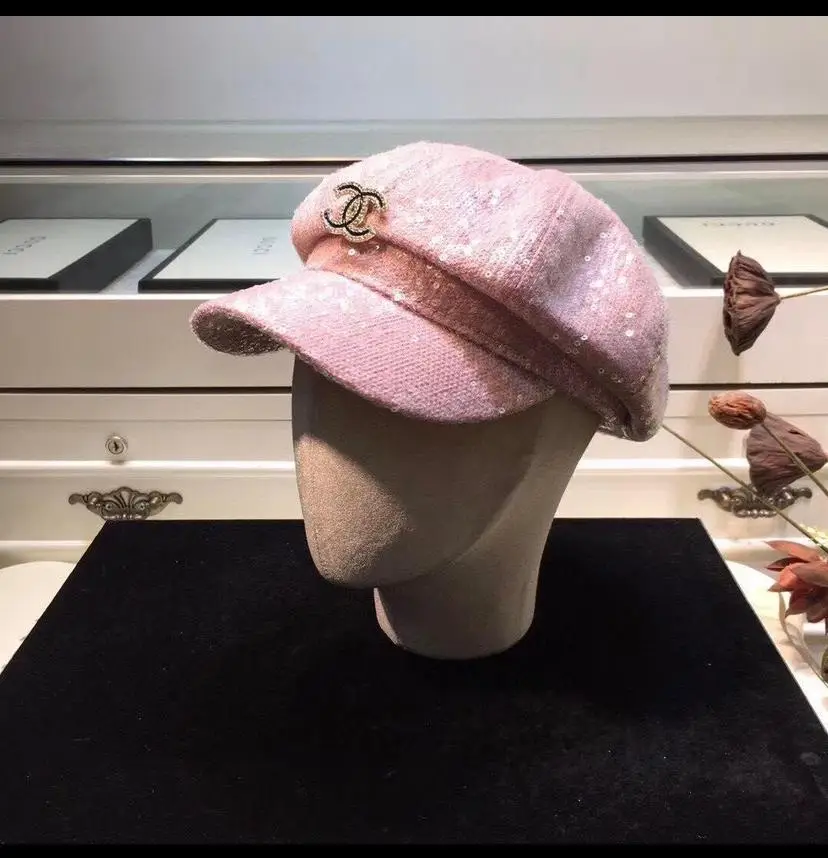 Chanel Women's Luxury Beret in Pink Chanel Women's Luxury Beret in Pink