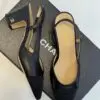 CHANEL Iconic Tweed Slingback Heels