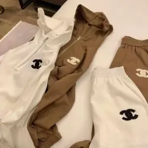 CHANEL Beige Sport Pajama Set