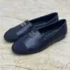 CHANEL Classic CC Logo Leather Slip-On Loafers
