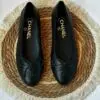 CHANEL Noir Caviar Leather Ballerina Flats