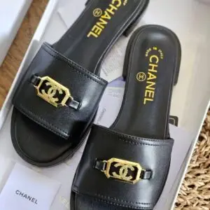 CHANEL Leather Flat Sandal