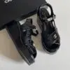 CHANEL CC Logo Wedge Sandals
