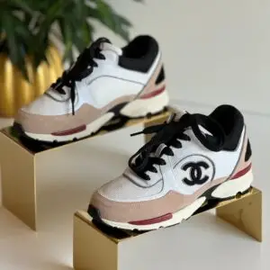 CHANEL Suede Panel Sneakers