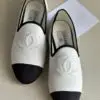 CHANEL Leather CC Logo Mules