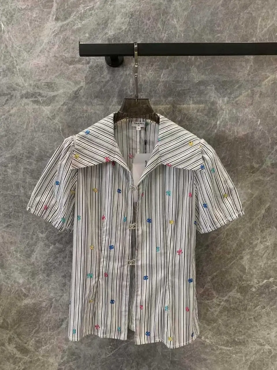 CHANEL Line Printed Shirt CHANEL Line Printed Shirt