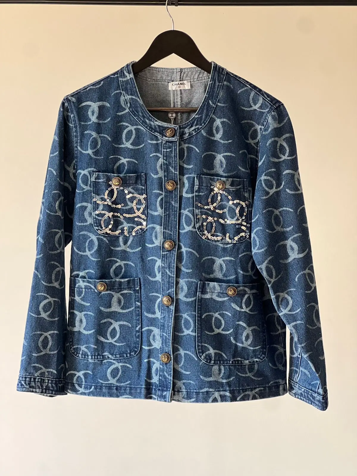 CHANEL Lesage Tweed Denim Jacket CHANEL Lesage Tweed Denim Jacket