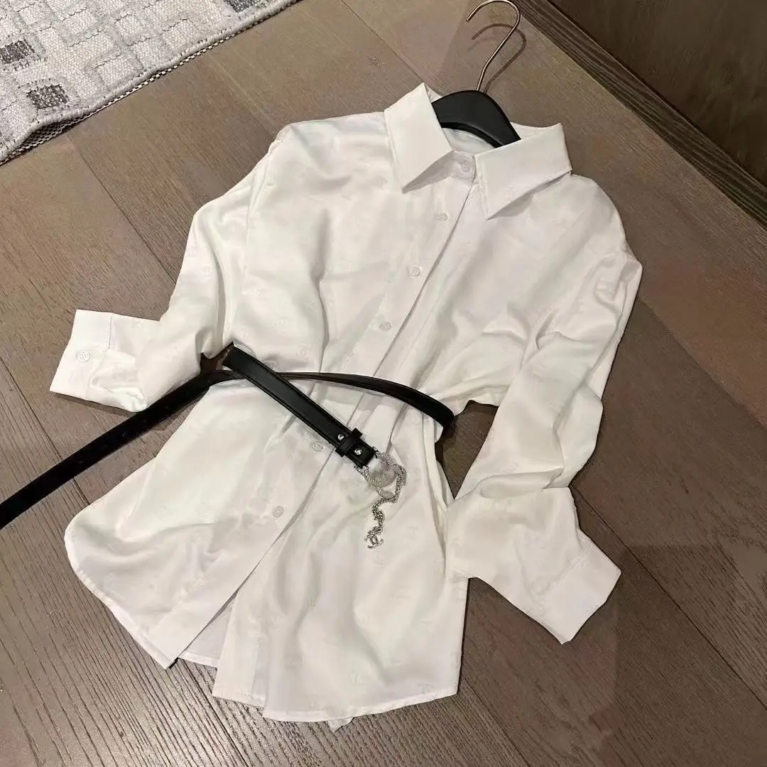 CHANEL Style Shirt Dress with Belt CHANEL Style Shirt Dress with Belt
