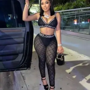 D&G Dolce & Gabbana Sheer Lingerie Two-Piece Set