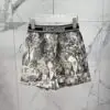 DIOR Shorts – White & Navy Blue Silk Women’s Luxury Shorts