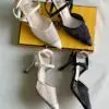FENDI Colibri Micromesh Slingback Heels