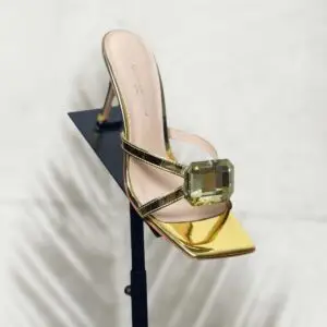 GIANVITOROSSI Crystal High Heel Slippers