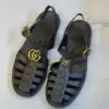 GUCCI Double G Buckle Rubber Sandals