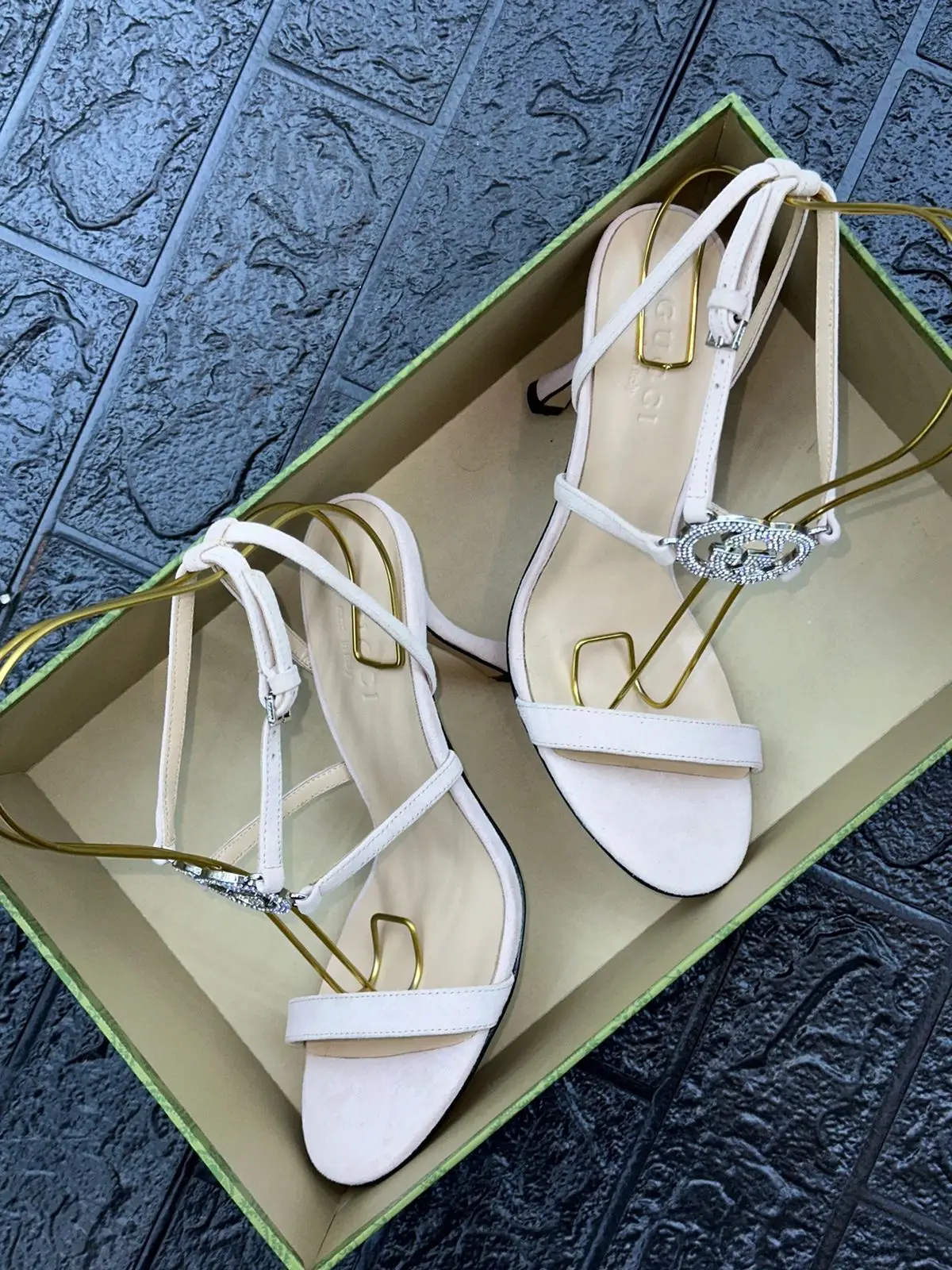 GUCCI Crystal-Embellished High Heel Sandals GUCCI Crystal-Embellished High Heel Sandals