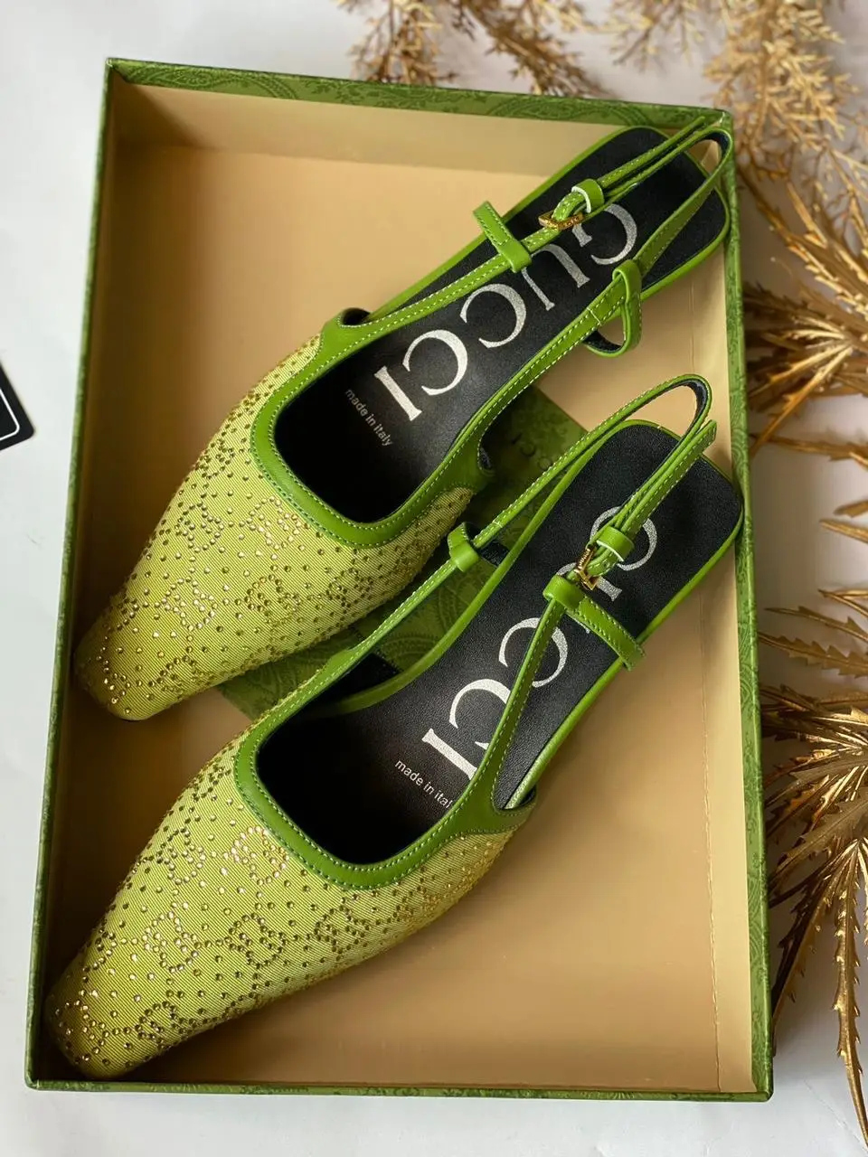 Gucci Tom GG Crystal Slingback Pumps Gucci Tom GG Crystal Slingback Pumps