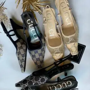 GUCCI GG Crystal Slingback Pump