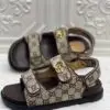 GUCCI GG Logo Leather Sandals