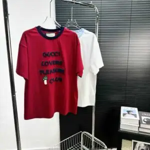 GUCCI Bowerbird Print Polo Neck T-Shirt