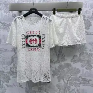 Gucci-Printed Corded Lace