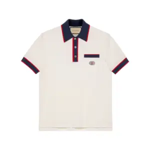 Gucci Cotton piquet polo with Interlocking G