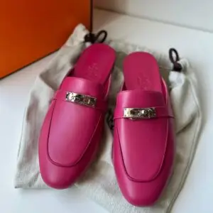 HERMES Elegant Dark Pink Women's Shoes
