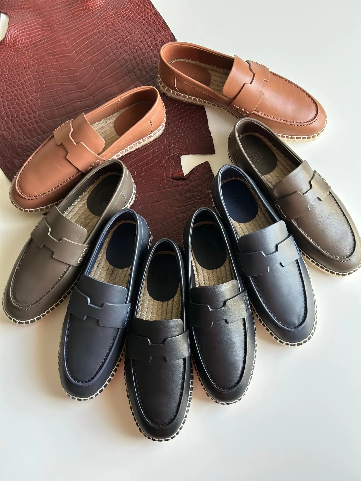 HERMES Leather Flat Shoes HERMES Leather Flat Shoes