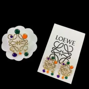 L OE WE Logo Earrings