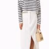 L OE WE Front Slit Midi Skirt