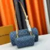 LOUIS VUITTON Papillon Monogram Denim Bag