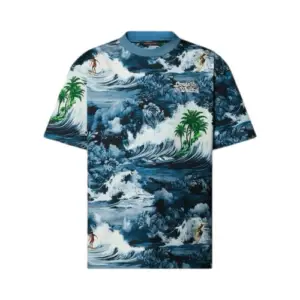 Lv Printed Short-Sleeved Cotton T-Shirt