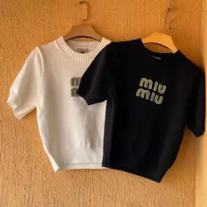 MIU MIU Logo Print T-Shirt